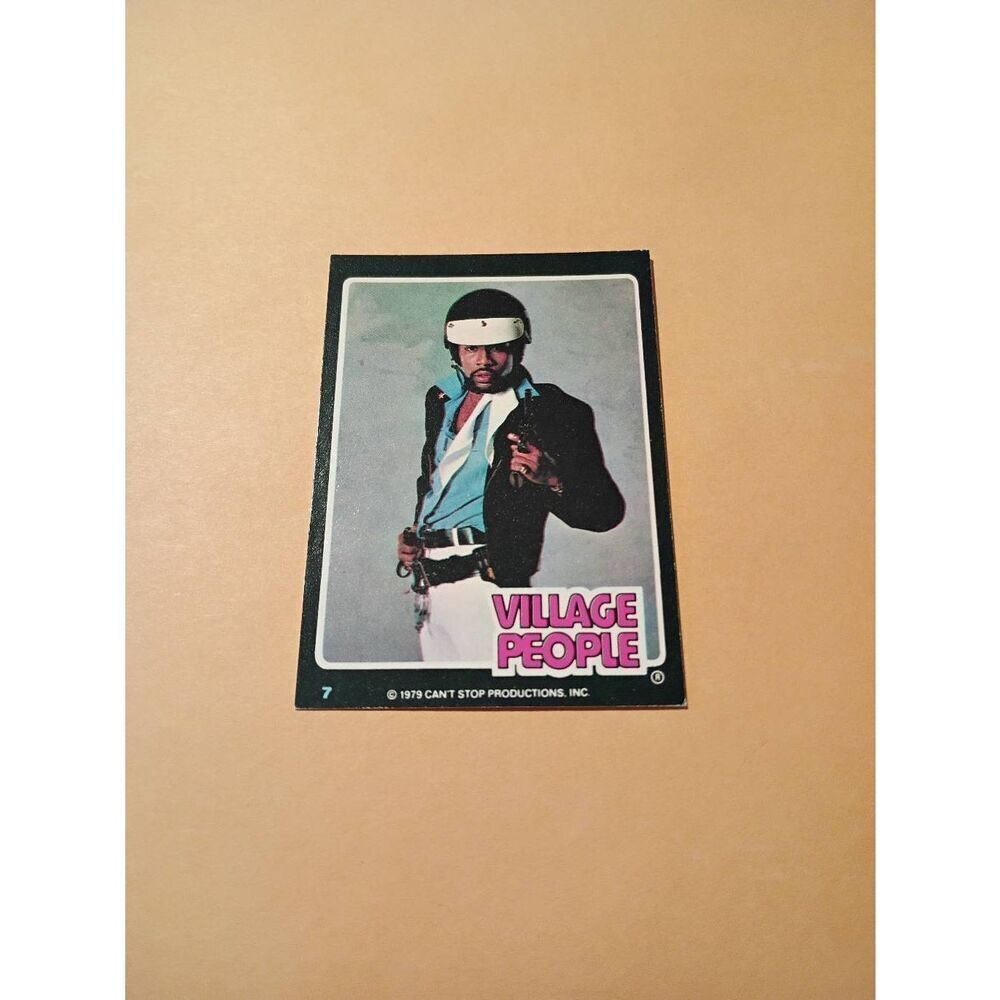 Vintage 1979 Village People Trading Card #7  Disco Era Vintage Music Collectible